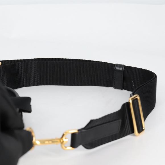 PRADA Hand Bag Nylon 2way Black Gold Auth yk19352V - Picture 15 of 16